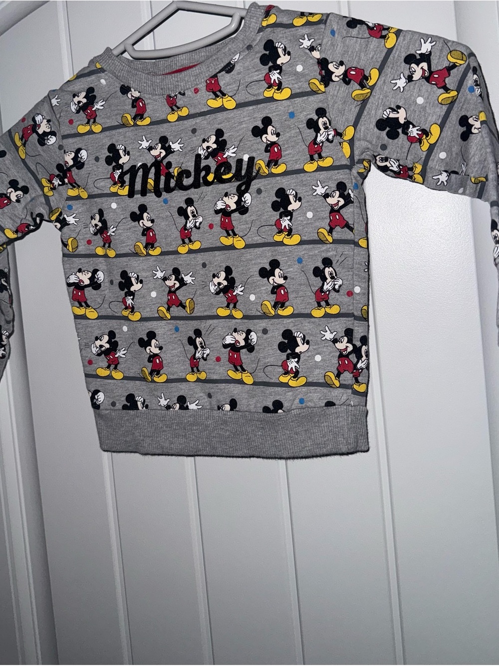 Disney Baby Mickey Mouse Allover Print Sweatshirt 9–12 Months Gray